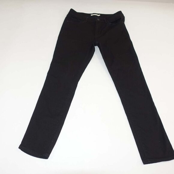 Levi's Women's Classic Mid Rise Skinny Jeans Size 10 Black 29" Inseam Stretch - Picture 1 of 6